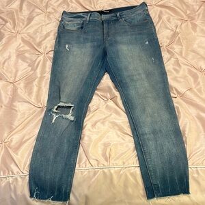 Express crop pants, comfortable denim